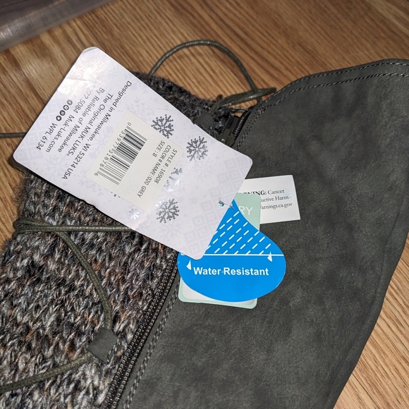 Water Resistant Muk Luks Knit Wedge Knee High Boots - Picture 6 of 8